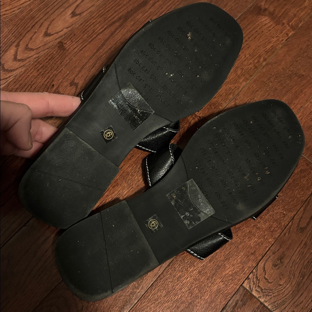 Lemonade Black Women's H Cut Slide Sandals Size: 6 - Picture 4 of 4